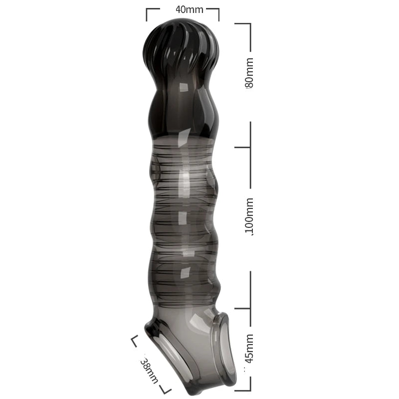 Textured Penis Sleeve TPE G-Spot Stimulating Intimacy Enhancer Intimacy Sleeve SWANS XT