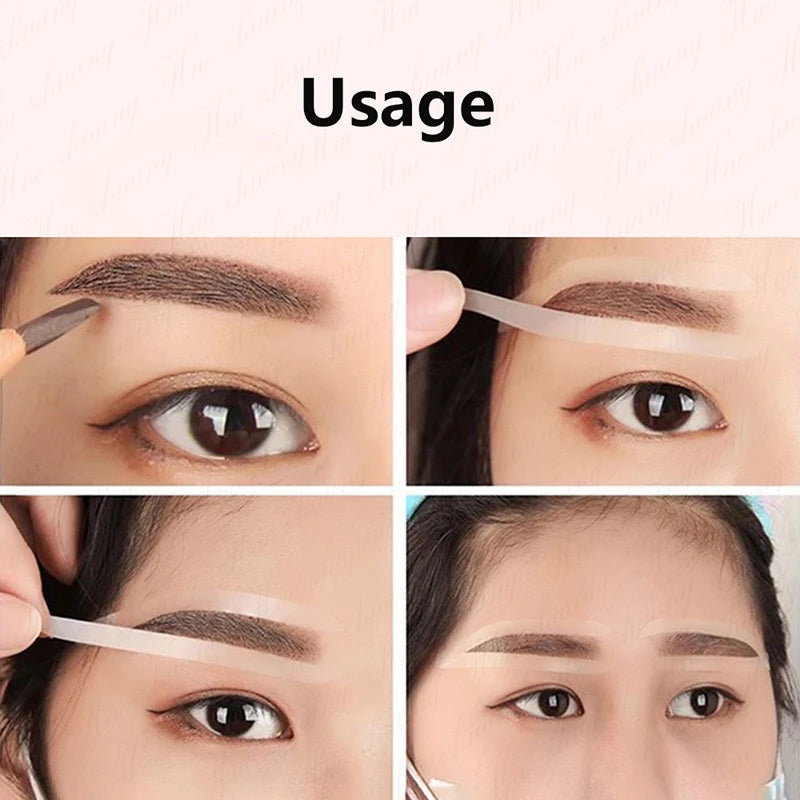 50-Pack Disposable Eyebrow Stencils – Airbrush Shaping Stickers Eyebrow Stencil Stickers SWANS