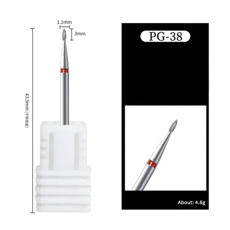 SWANS Tungsten Carbide Nail Drill Bit – Cuticle & Edge Tool Nail Drill Bit SWANS PG-38