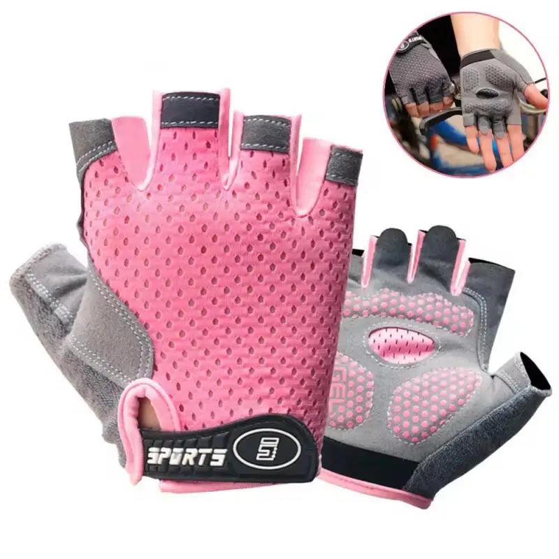 Kids Anti-Slip Half-Finger Cycling & Skate Gloves Ages 4–12 Kids Sports Gloves SWANS