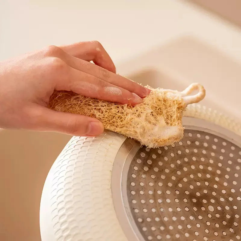 SWANS Natural Loofah Sponge – Eco Kitchen Scrubber 1/5/10 Pack Kitchen Loofah Scrubber SWANS
