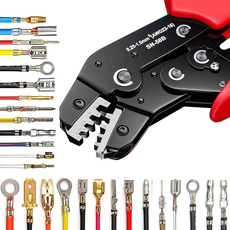 SN-58B Ratcheting Crimping Tool Set – JST Dupont MOLEX SATA Ratcheting Crimping Tool SWANS