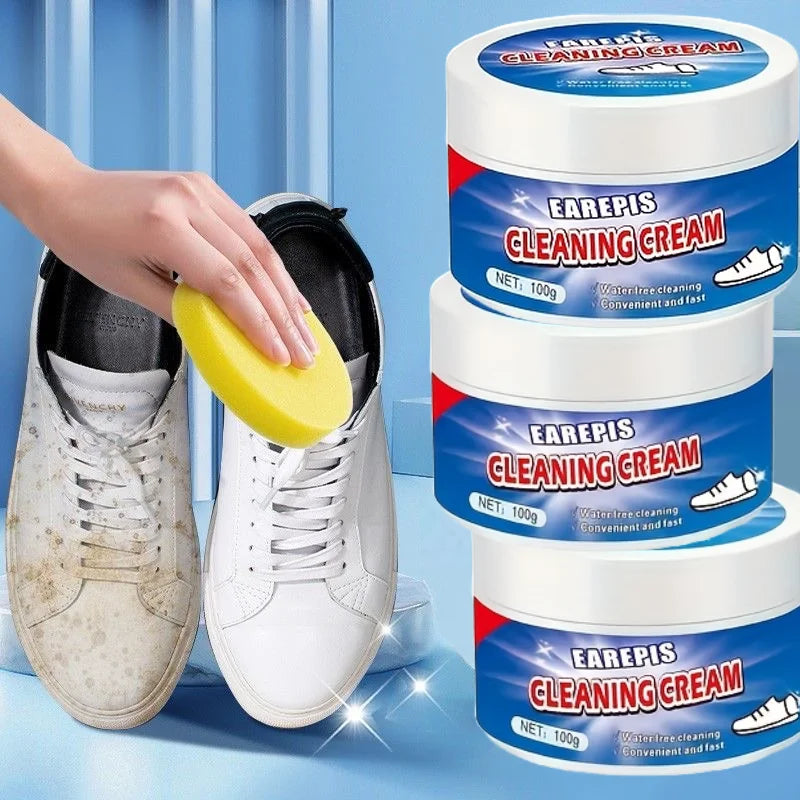 White Sneaker Cleaning Paste 100g – Waterless Stain Remover Shoe Cleaning Paste SWANS 3pcs United States