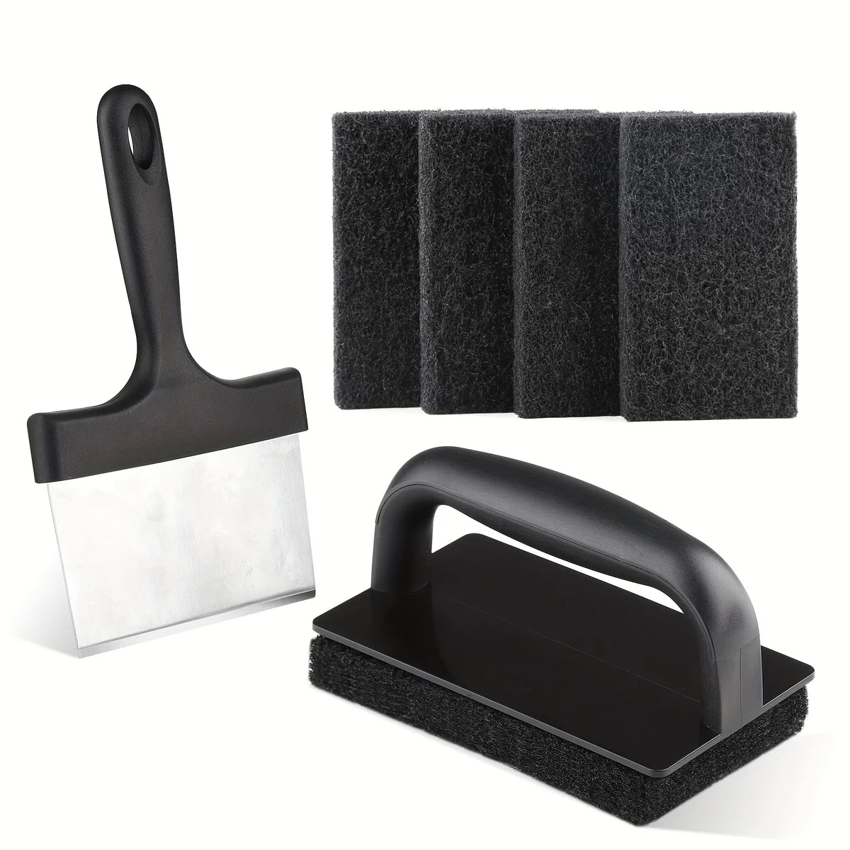 SWANS BBQ Grill Brush & Scraper – Long Handle Cleaning Set BBQ Grill Brush SWANS