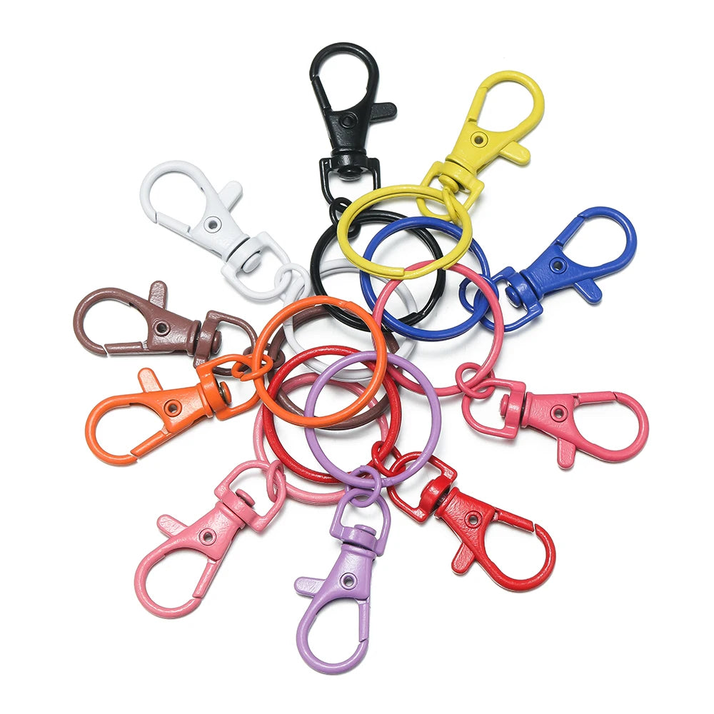 Multicolor Lobster Clasp Keyring Hooks with Adjustable Buckle Jewelry Findings SWANS