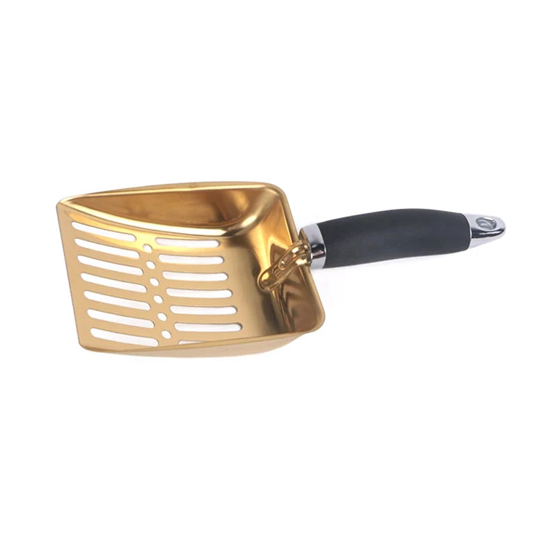 SWANS Stainless Steel Long Handle Cat Litter Scoop Cat Litter Scoop SWANS Gold