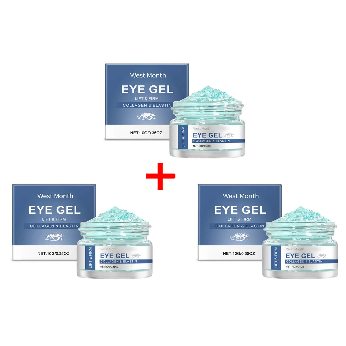 WEST MONTH Collagen Eye Gel – Firm, Brighten & Hydrate Eye Gel Cream SWANS 30g Boxed
