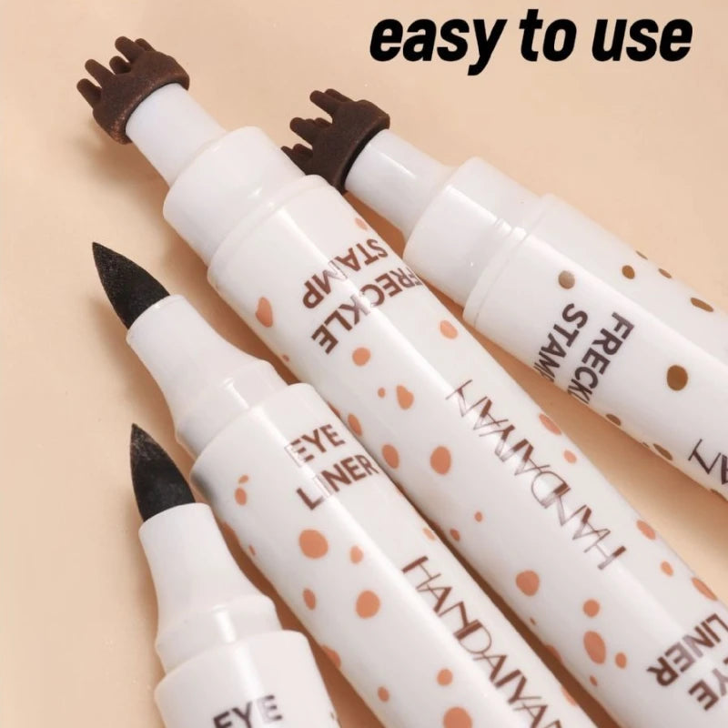 HANDAIYAN 3-in-1 Waterproof Freckle Stamp Pen – Faux Freckles Freckle Stamp Pen SWANS