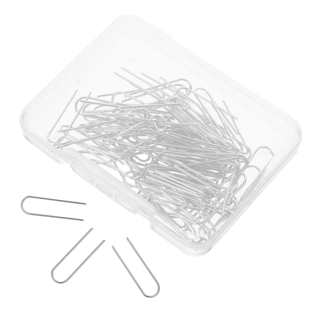 100-Pack Stainless Steel U-Pins for Ceramic, Quilting & Crafts Craft U-Pins SWANS