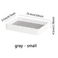 Double Layer Drip Tray – Plastic Drain Rack for Cups & Fruit Dish Drain Rack SWANS grey small