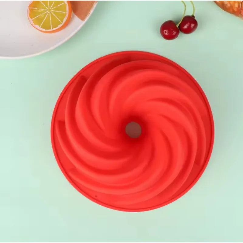 SWANS Silicone Cyclone Cake Mold – Oven & Steamer Baking Pan Silicone Cake Mold SWANS