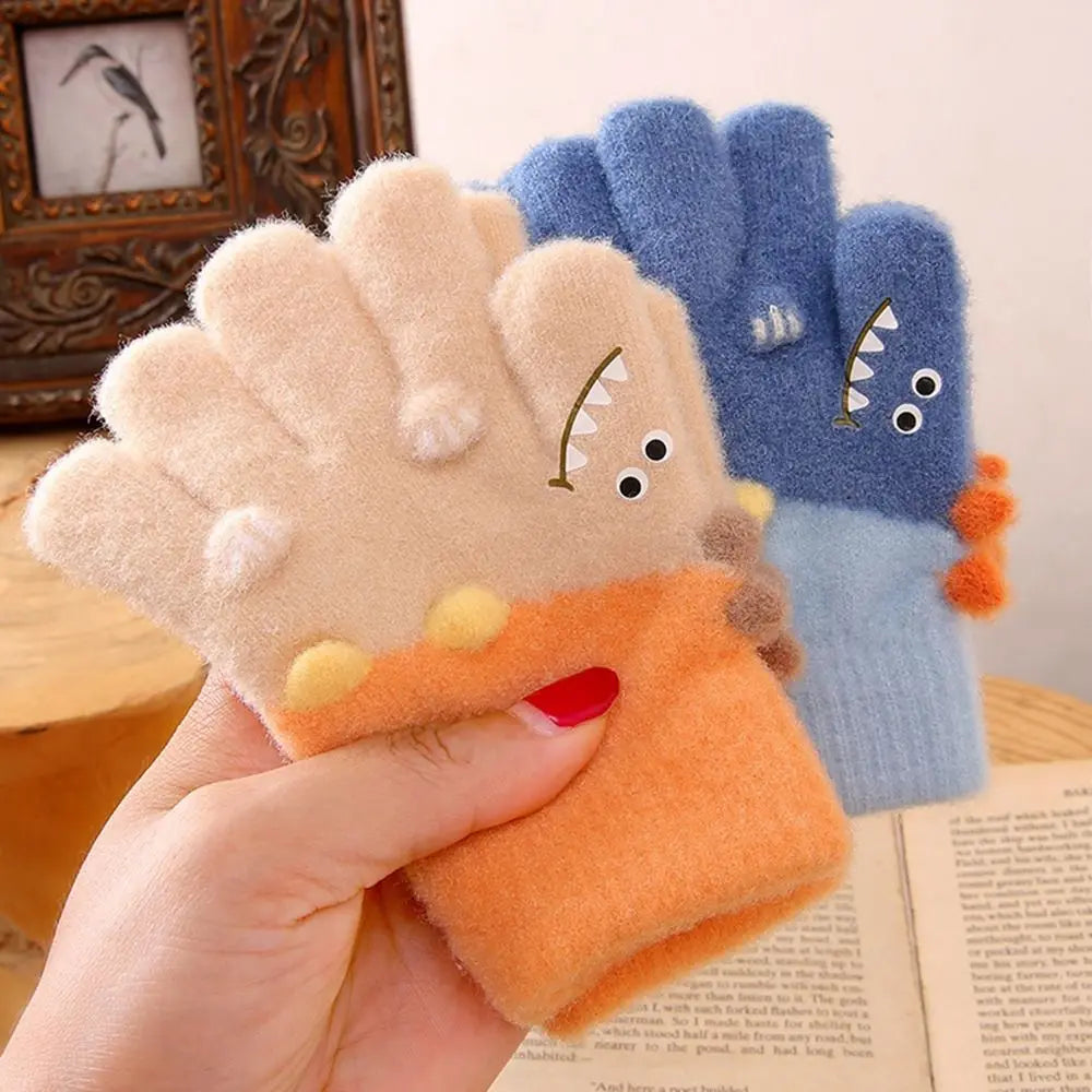 Thickened Winter Toddler Gloves – Warm Five-Finger Kids Gloves Kids Winter Gloves SWANS