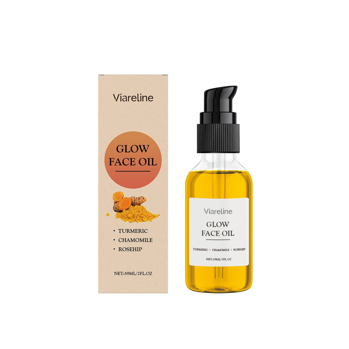 Viareline Turmeric Facial Serum – Brightening & Firming Facial Serum SWANS 59ml boxed
