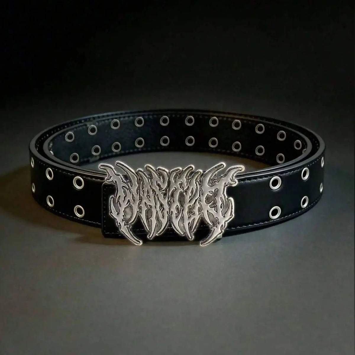 Y2K Hollow Punk Belt – Unisex PU Fashion Belt | Black Fashion Belt SWANS