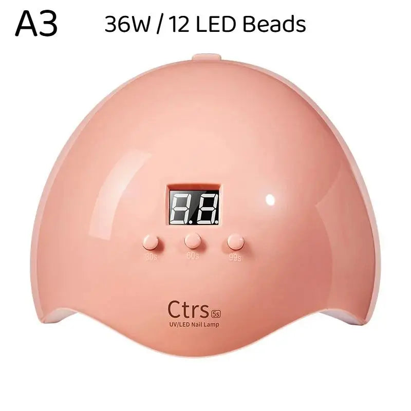 YOVIP 60W UV LED Gel Nail Lamp – Auto Sensor, 3 Timer Presets UV LED Nail Lamp SWANS A3 USB Type-C