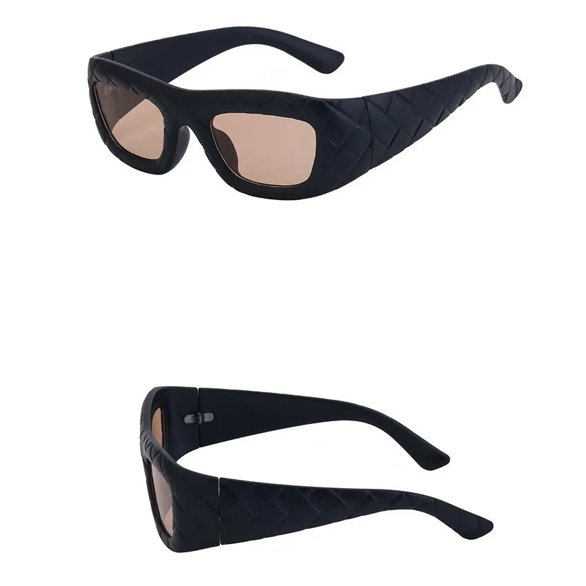 Y2K Big Frame Rhombus Sunglasses UV400 Punk Vintage Style Fashion Sunglasses SWANS