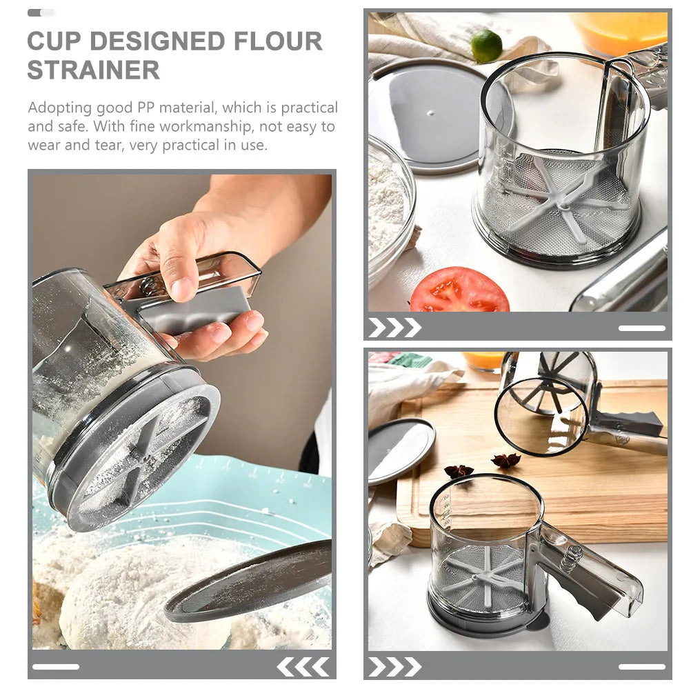 ROSENICE Handheld Flour Sifter – Double Layer Baking Sieve Flour Sifter SWANS