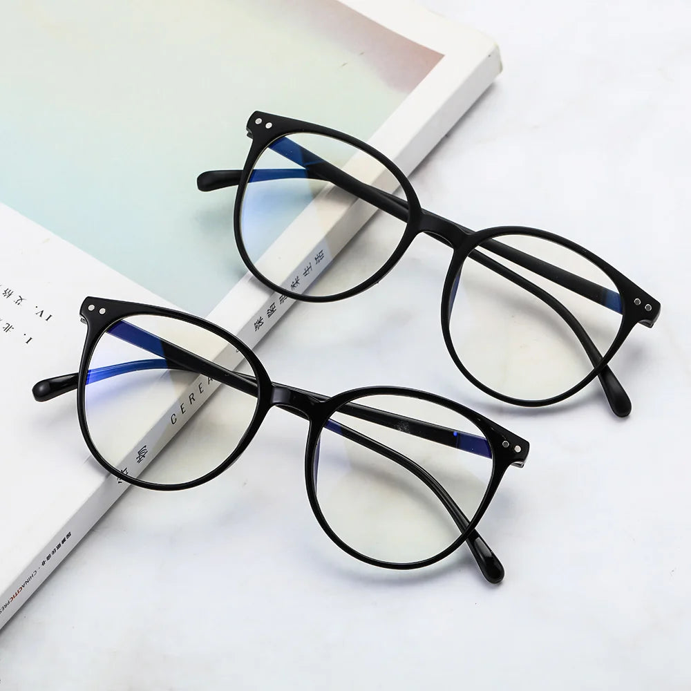 Vintage Round Blue Light Blocking Glasses – Unisex Clear Lens Blue Light Glasses SWANS