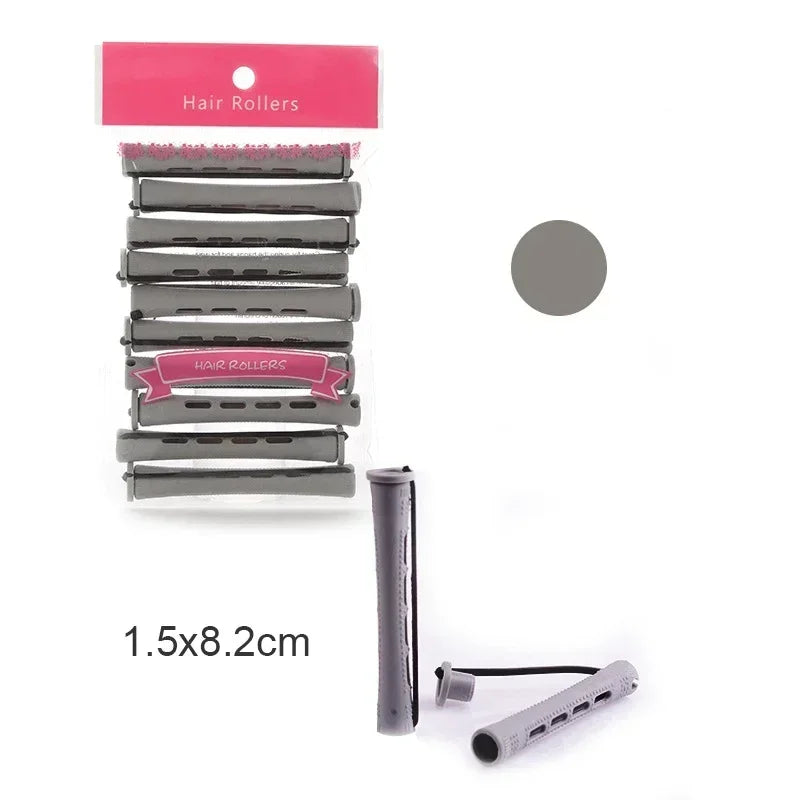 10-Pack Heatless Perm Rods – Cold Wave Hair Curling Rollers Hair Curling Rods SWANS 1.5x8.2cm