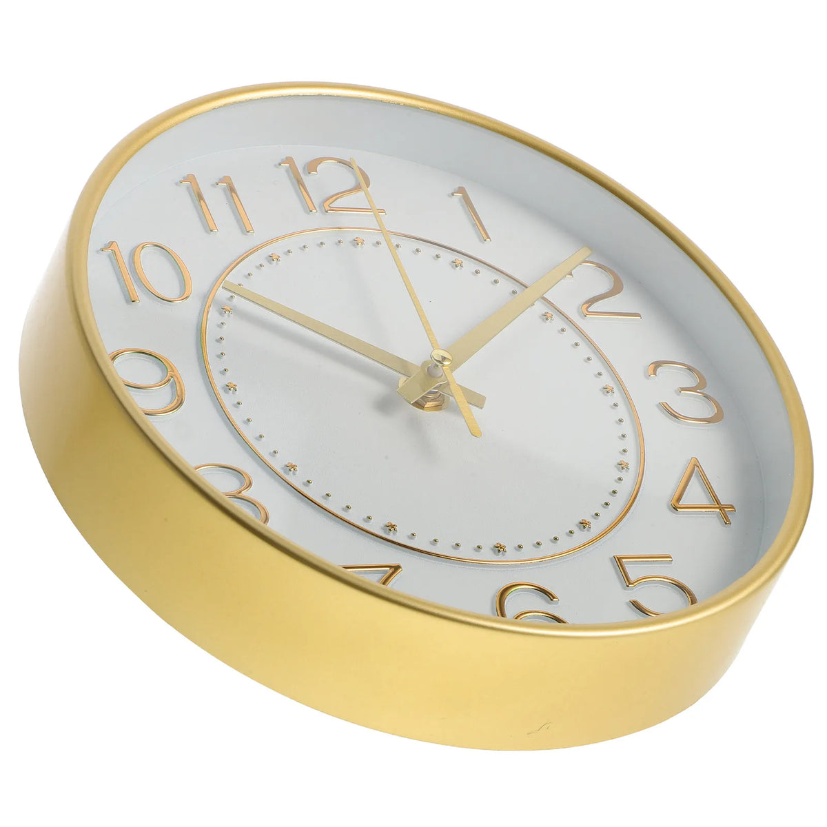 Silent Non-Ticking Quartz Wall Clock 8" Gold Numerals Wall Clock SWANS