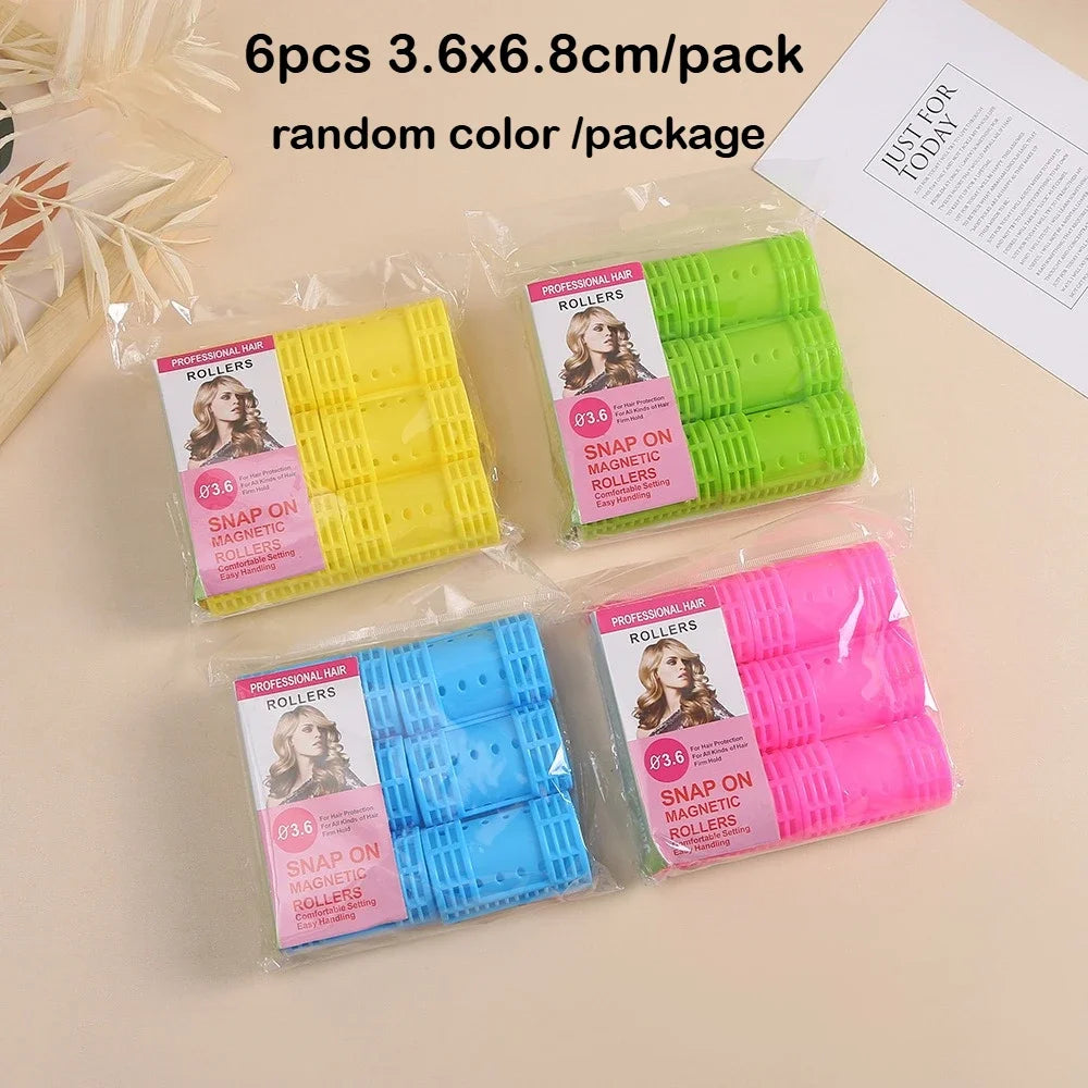 Heatless Hair Curlers – Self-Adhesive Flexi Rods & Perm Rollers Heatless Hair Curlers SWANS E random color