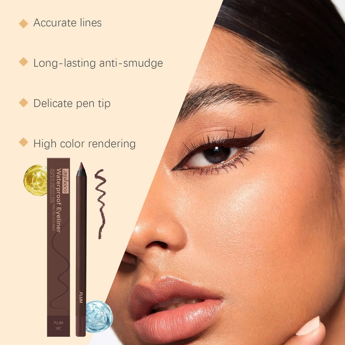 Zephoco 24H Waterproof Eyeliner Pencil – 7 Shades Matte Eyeliner Pencil SWANS