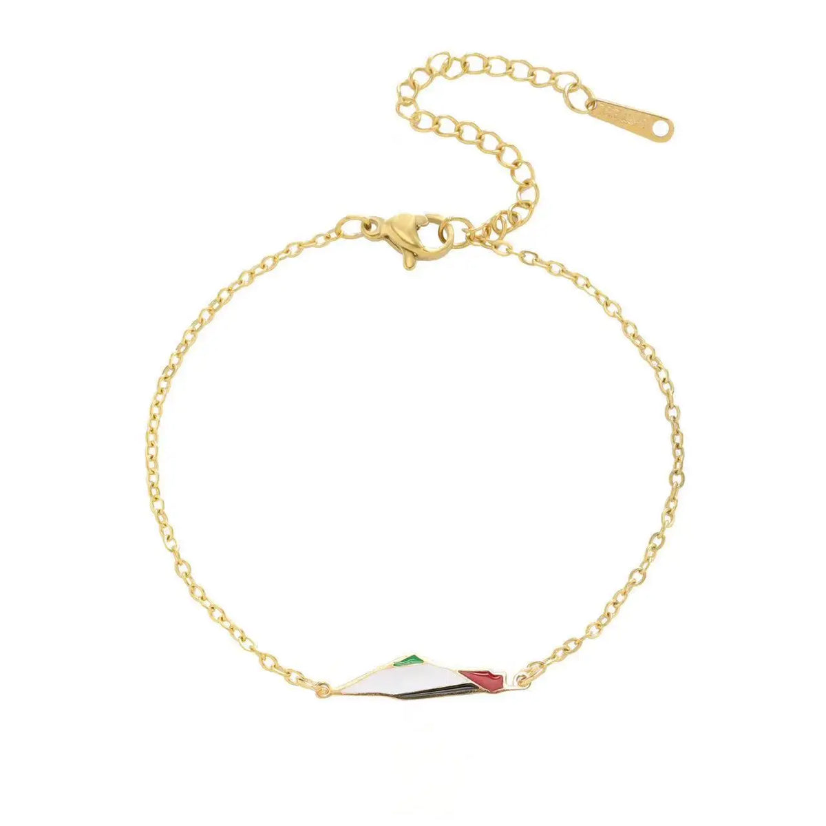 Palestine Map Chain Bracelet – Layered Metal Fashion Jewelry Fashion Bracelet SWANS Style 2