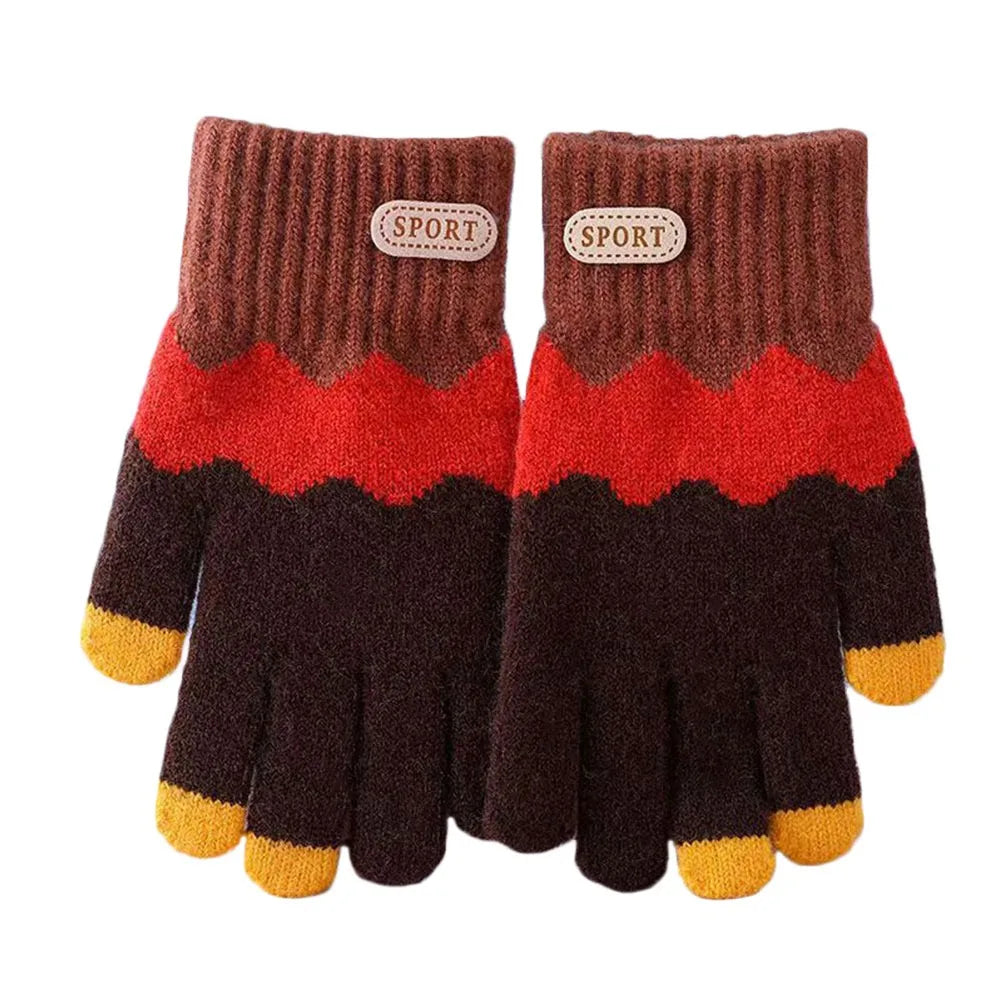 Kids Winter Full Finger Gloves – Warm Windproof Mittens Ages 6–14 Kids Winter Gloves SWANS Coffee