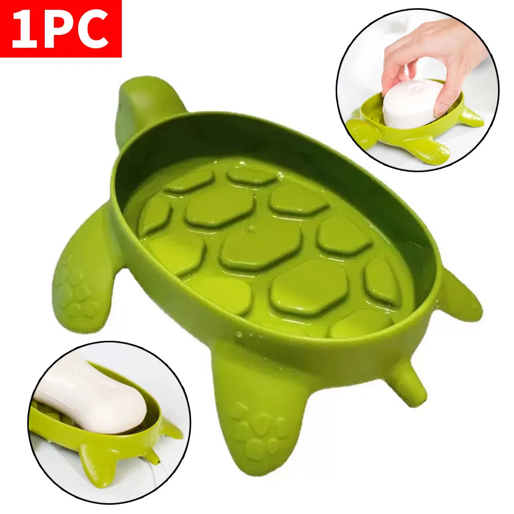 SWANS Turtle Soap Dish Draining Holder – 1/2/3 Pack Soap Dish Holder SWANS 1PC