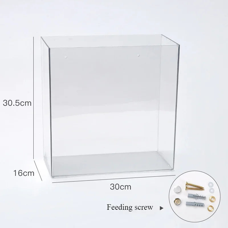 Wall-Mounted Acrylic Flower Wrapping Paper Storage Display Stand Acrylic Storage Stand SWANS transparent