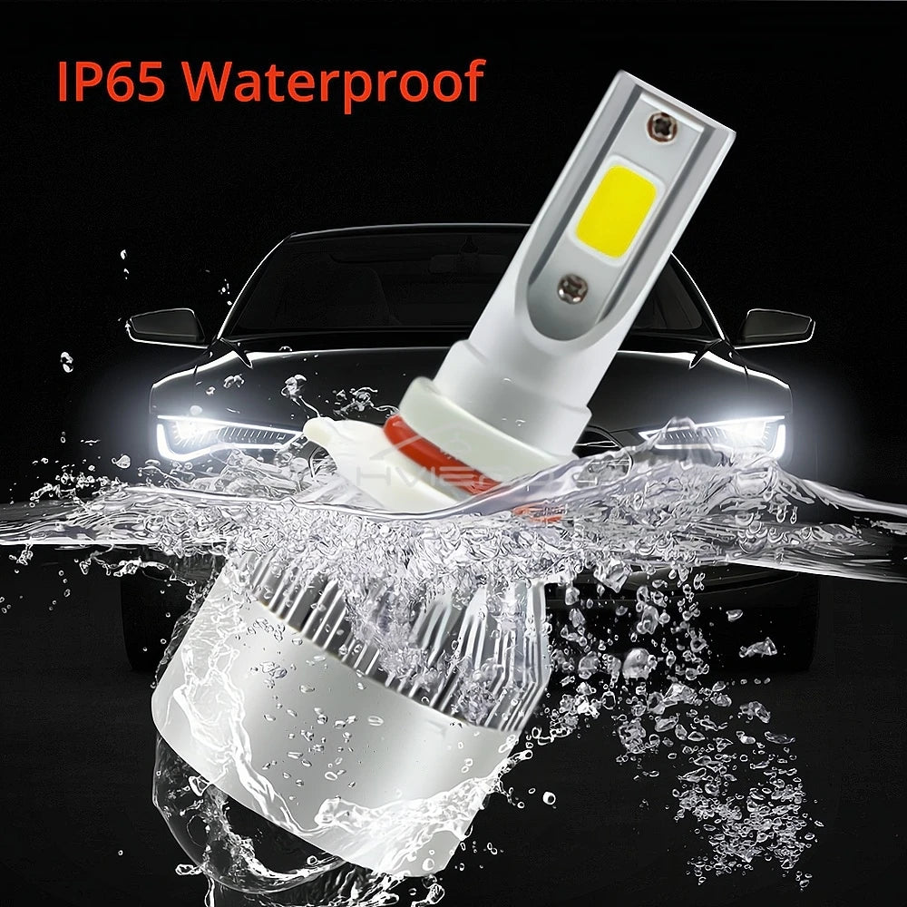 HVIERO C6 72W COB LED Headlight Bulbs H4 H7 H11 9006 – 2 Pack LED Headlight Bulbs SWANS