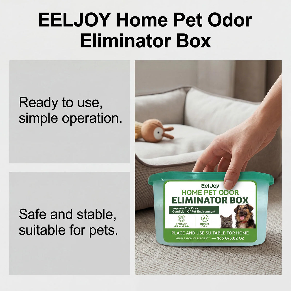 SWANS 165g Pet Odor Eliminator Box – Cat & Dog Deodorizer Pet Odor Eliminator SWANS
