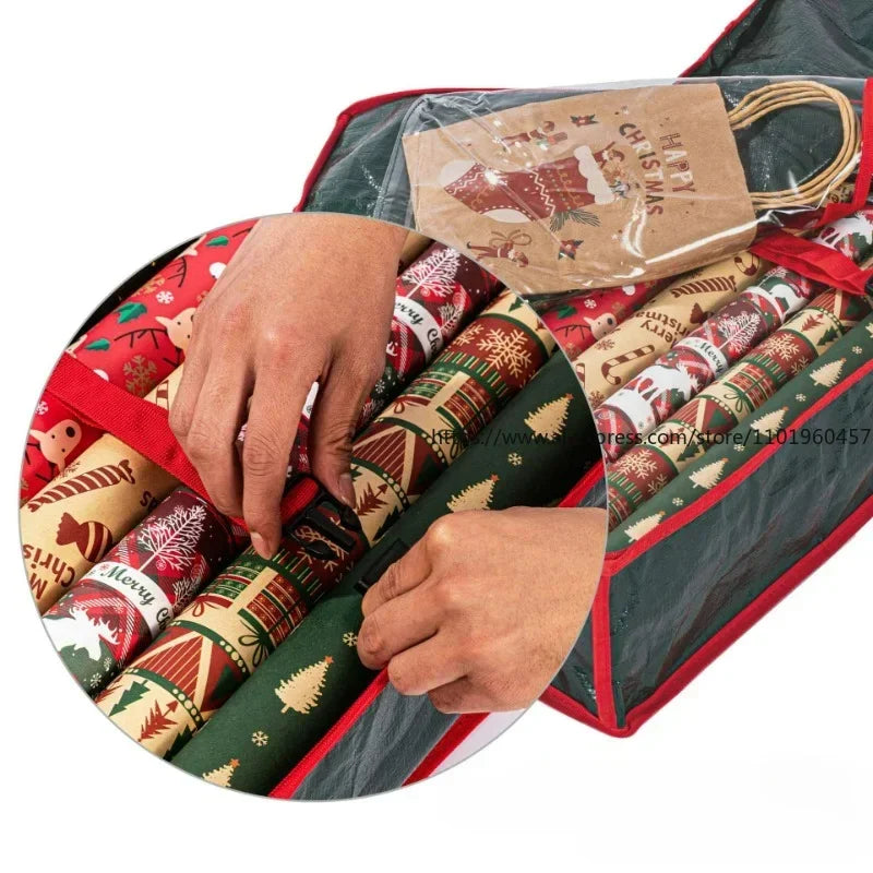 Wrapping Paper Storage Bag – 600D Oxford Cloth Organizer Gift Wrap Organizer SWANS