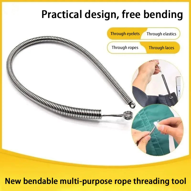 Bendable Drawstring Threader Clip – Elastic Band Cord Tool Sewing Threader Tool SWANS