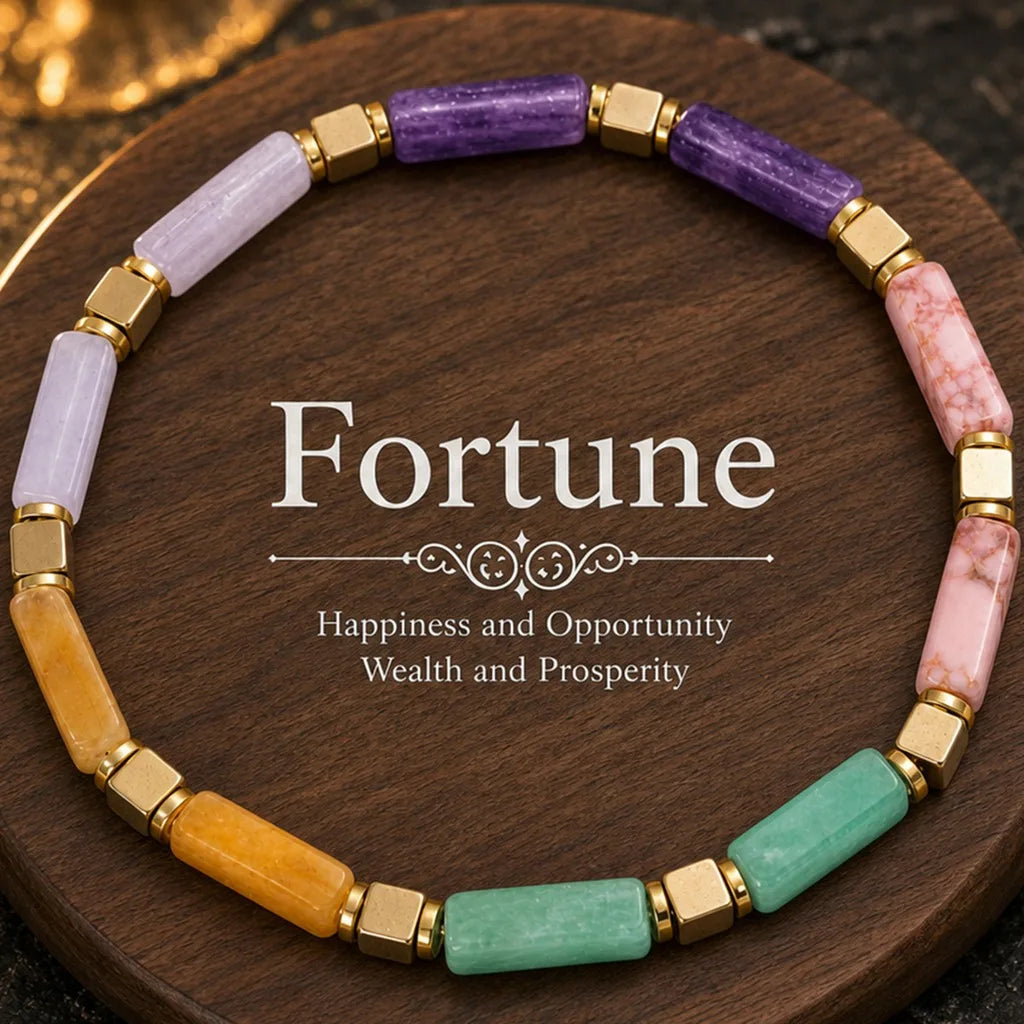 Yellow Crystal Natural Stone Stretch Bracelet | Minimalist Natural Stone Bracelet SWANS Style 9
