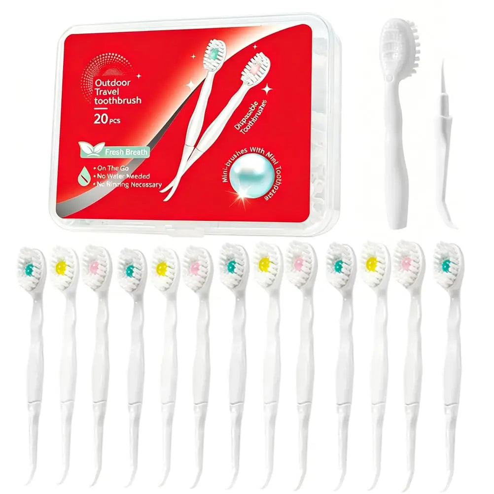 Yunchi Disposable Bubble Toothbrush 20pc – Soft Bristle Travel Disposable Toothbrush SWANS 20pcs