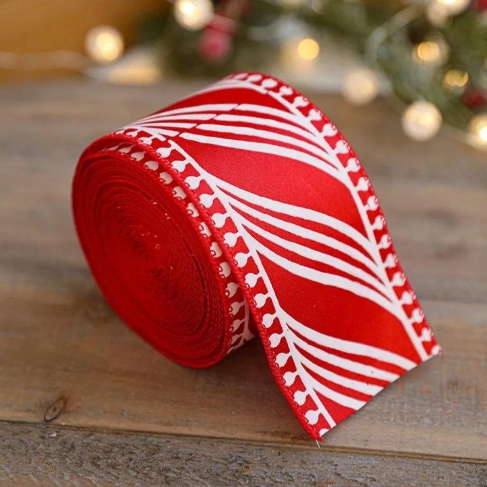 2M Christmas Plaid Burlap Ribbon – Snowman & Snowflake DIY Christmas Craft Ribbon SWANS