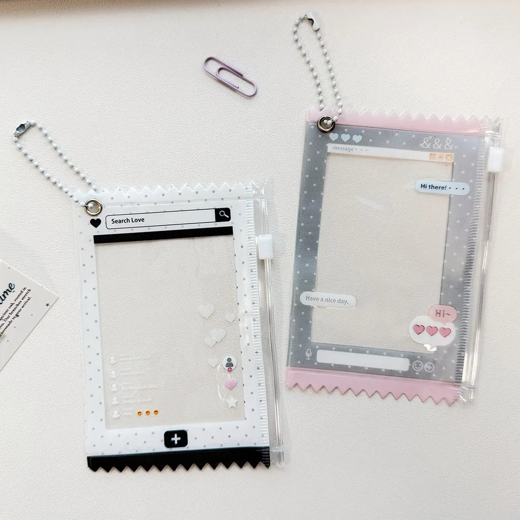 Zipper Instax Photo Card Holder – Clear Window 3" PVC Case Photo Card Holder SWANS