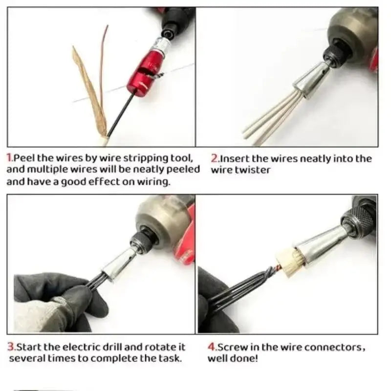 Wire Twisting Tool for Power Drill – Fast Cable Twister Electrical Wiring Tool SWANS
