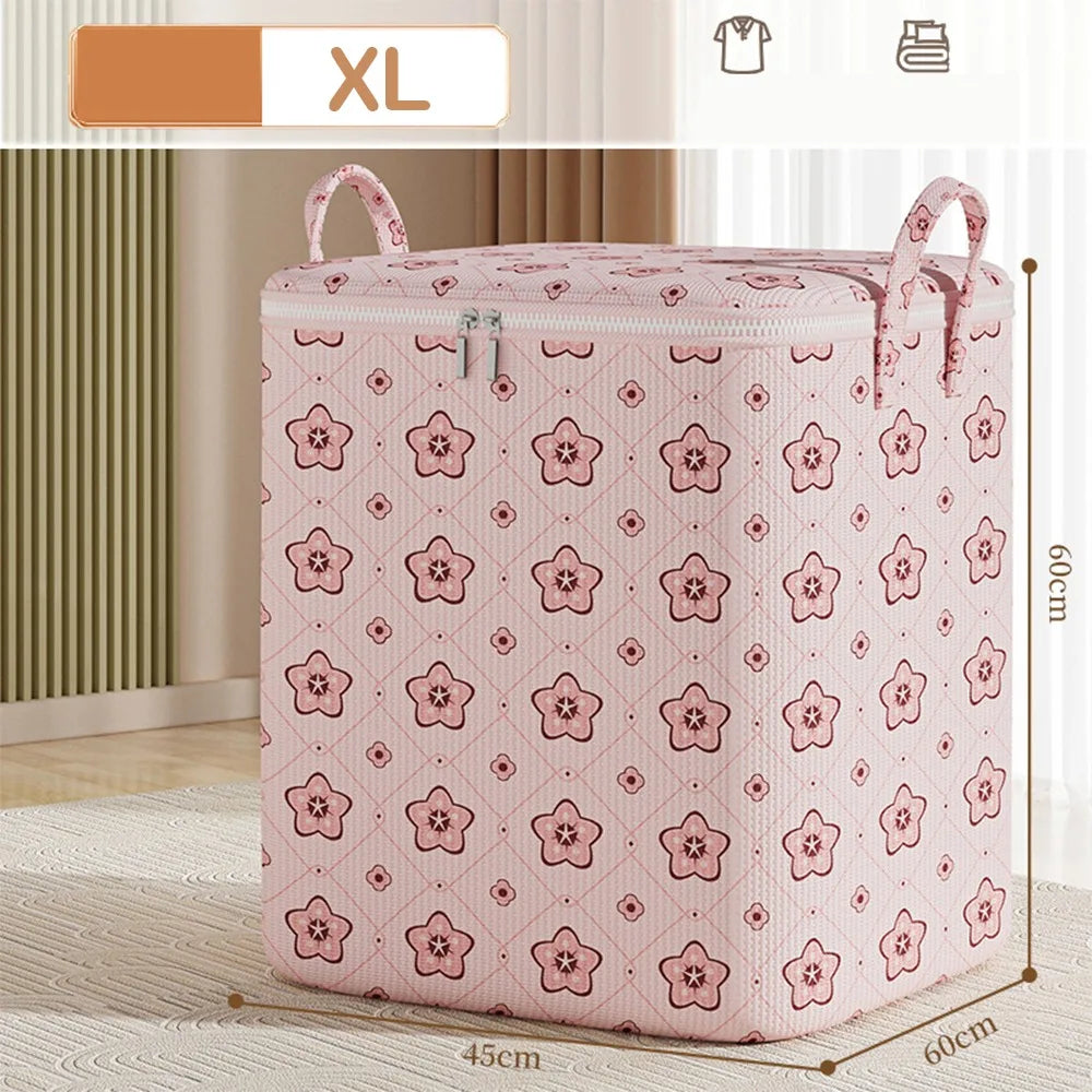 Foldable Clothes Storage Bins with Handle – Large Capacity Clothes Storage Bin SWANS XL-45x60x60cm