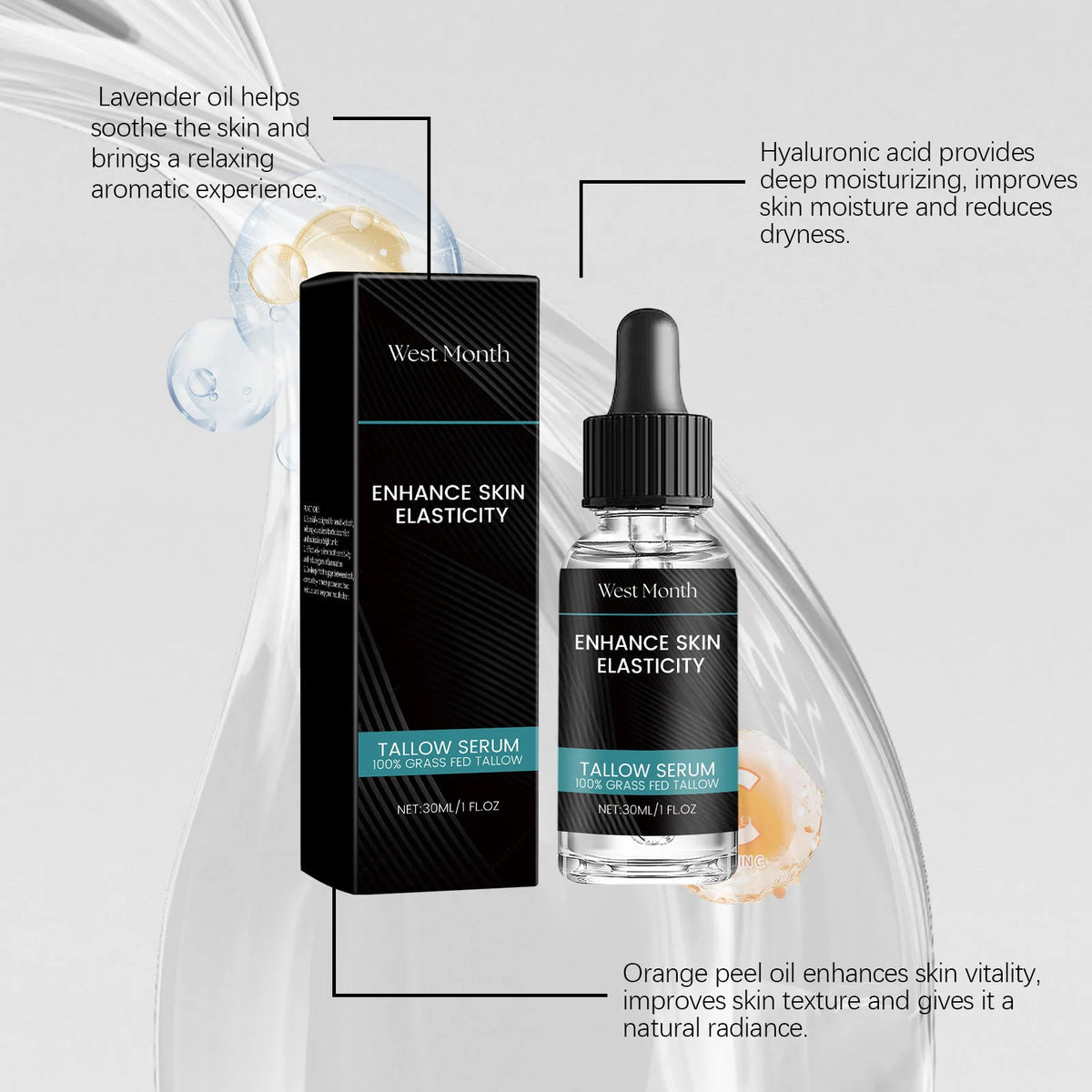 WEST MONTH Men's Collagen Firming Cream – Anti-Aging Moisturizer Men's Face Cream SWANS