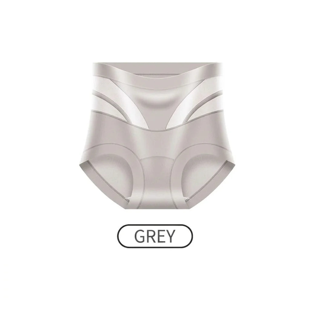 Women's High Waist Tummy Control Mesh Briefs – Cotton Crotch Women's Briefs SWANS Grey M One Size