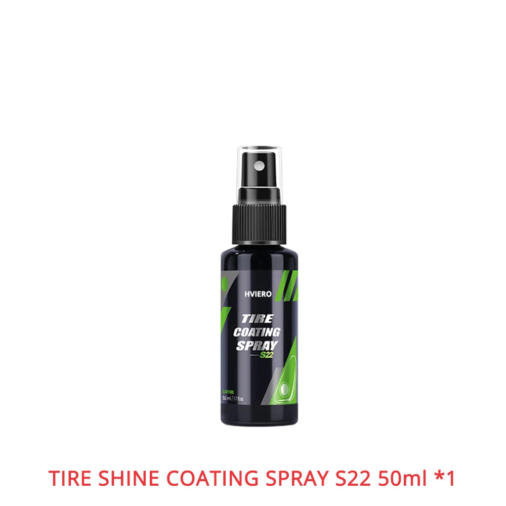 HVIERO S22 Tire Shine Coating Spray – Hydrophobic Sealant Wax Tire Shine Spray SWANS 50ml
