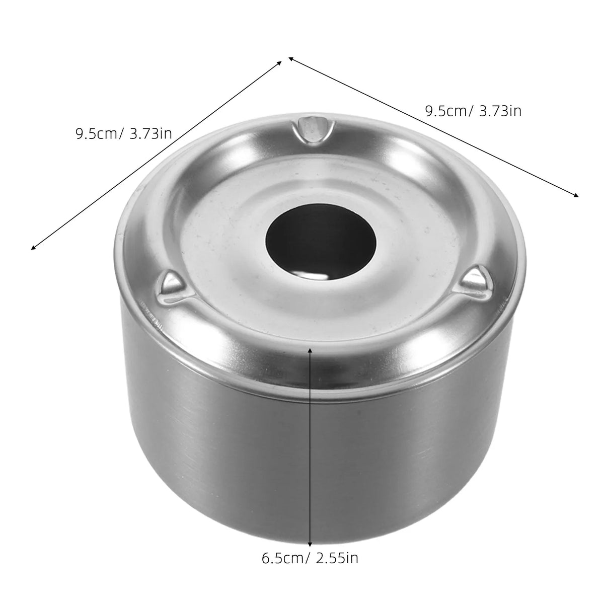 SWANS Stainless Steel Ashtray with Lid – Indoor & Outdoor Lidded Ashtray SWANS Silver