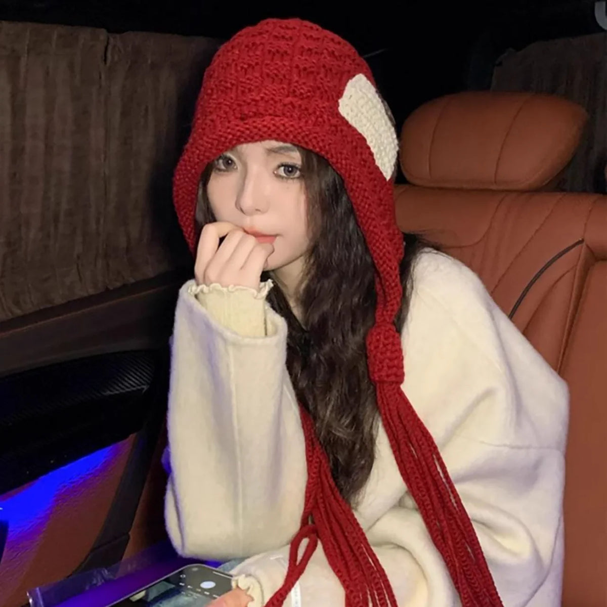 Women's Knitted Winter Beanie Hat with Ear Protection Winter Beanie Hat SWANS