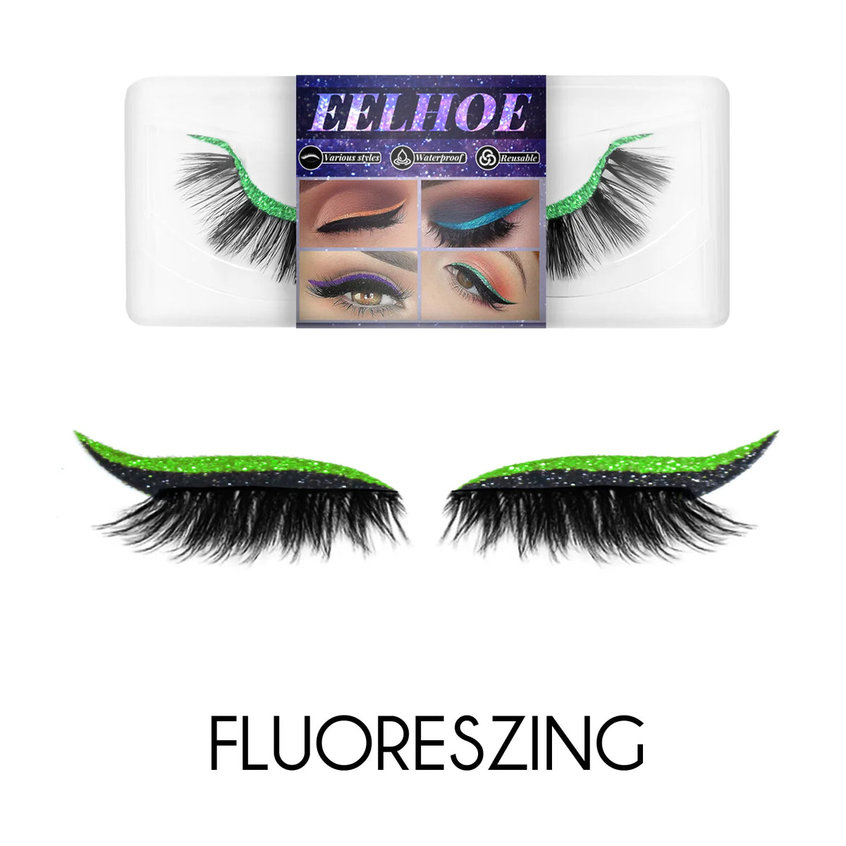 Ximonth 3D Faux Mink Self-Adhesive False Eyelashes – 7 Colors False Eyelashes SWANS 06