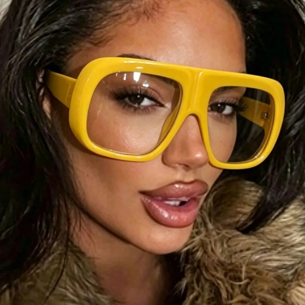 Oversized Square Sunglasses UV400 – Unisex Y2K Punk Style Fashion Sunglasses SWANS