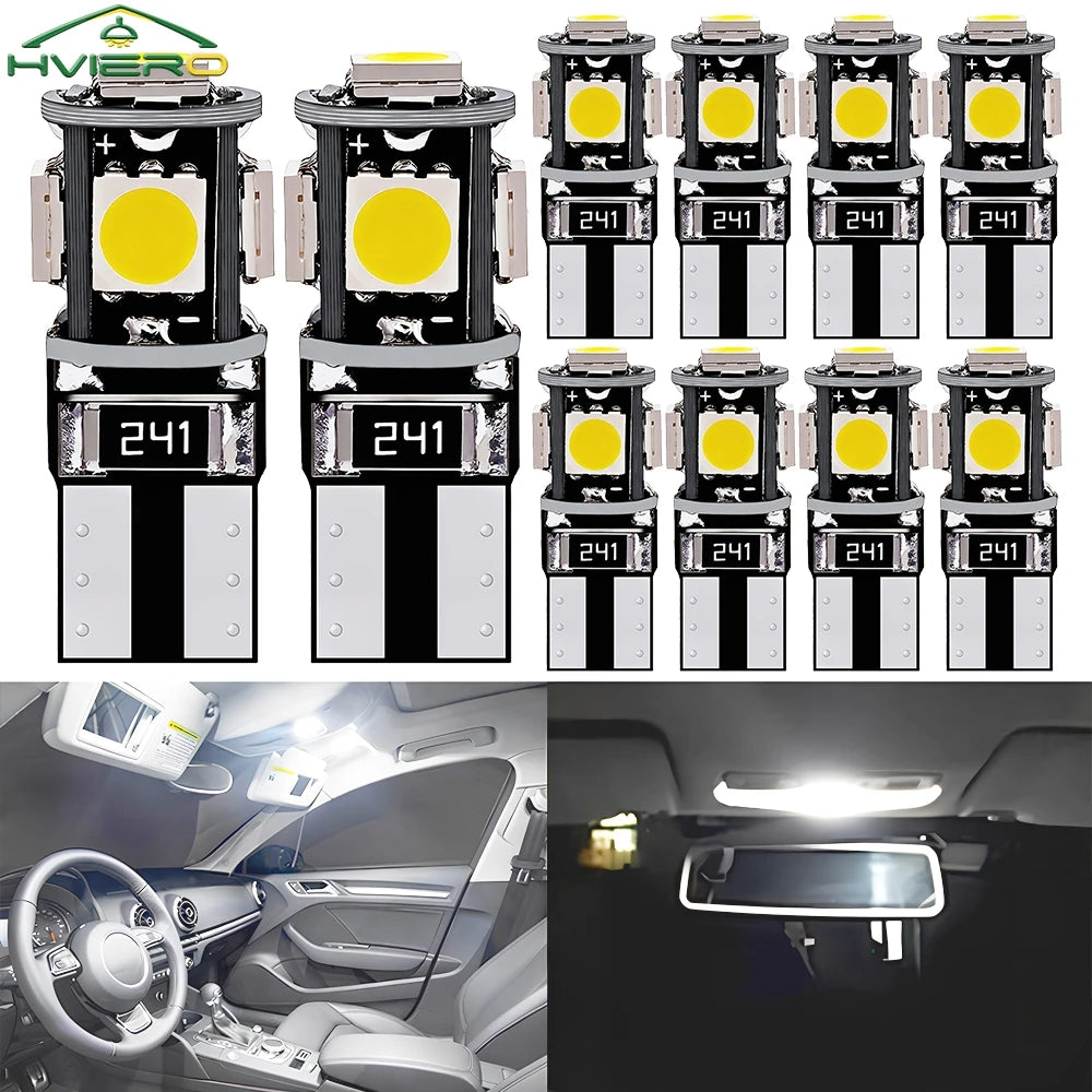 T10 W5W 5SMD LED Car Bulbs 12V | 20/50/100 Pack Error-Free LED Car Bulbs SWANS