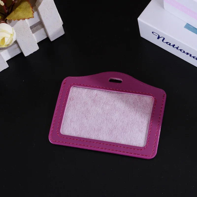 Transparent Acrylic ID Card Holder with Cartoon Keychain Card & ID Holder SWANS Purple China