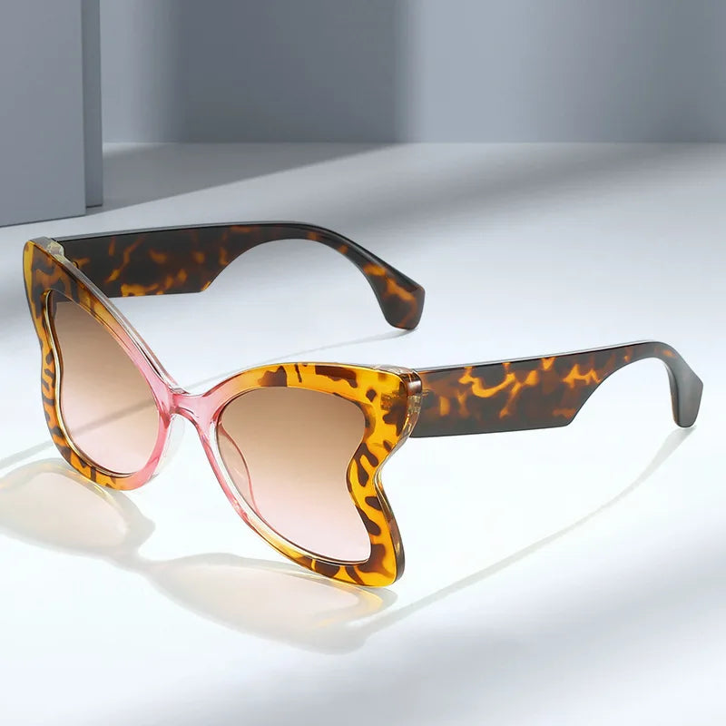 TOYEARN Oversized Butterfly Sunglasses UV400 Big Frame Fashion Sunglasses SWANS